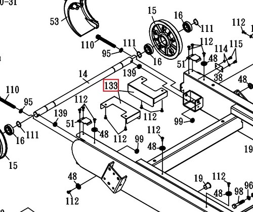 Sole ST90 Treadmill Baffle 
