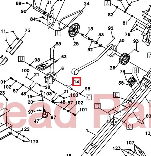 Sole SR500 / SR550 Track Axle 