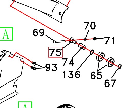 Sole SB700 Idler Adjustment Carriage Bolt Assembly 