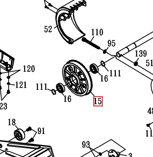 Sole ST90 Front Roller / Roulette wheel 
